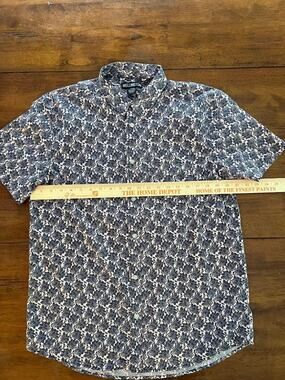 Mens Wellington Short Sleeve Button Up Shirt, Size XL
